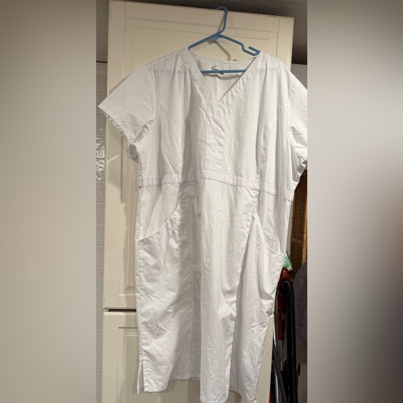 Butter soft white & purple scrub maxi dresses lot of 2 size 3XL 8:1 - Picture 1 of 3